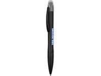 Ручка-стилус шариковая Light, черная с синей подсветкой